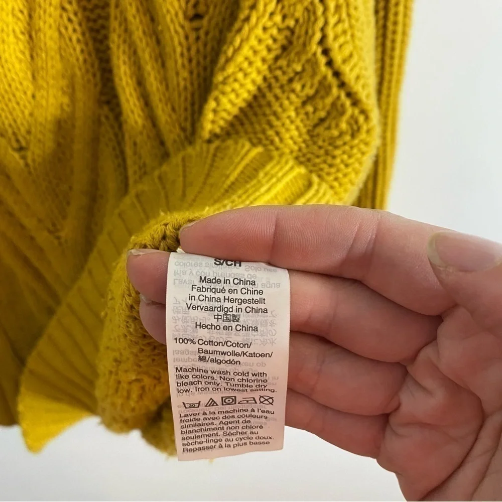 J.Crew Mustard Yellow Thick Knit Sweater Small Women’s